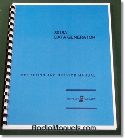 HP 8018A Operation & Service Manual - Click Image to Close