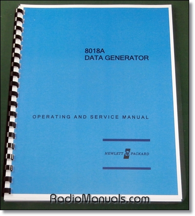 HP 8018A Operation & Service Manual HP 8018A Operation & Service Manual