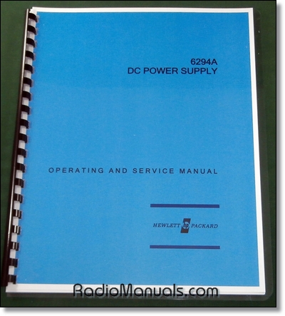 HP 6294A Operating & Service Manual HP 6294A Operating & Service Manual