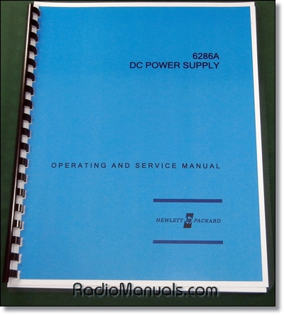 HP 6286A Operating & Service Manual HP 6286A Operating & Service Manual