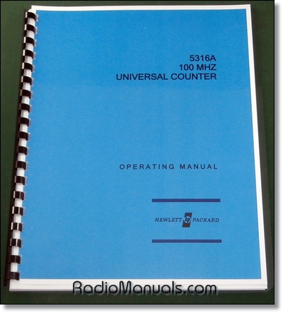 HP 5316A Operating Manual HP 5316A Operating Manual