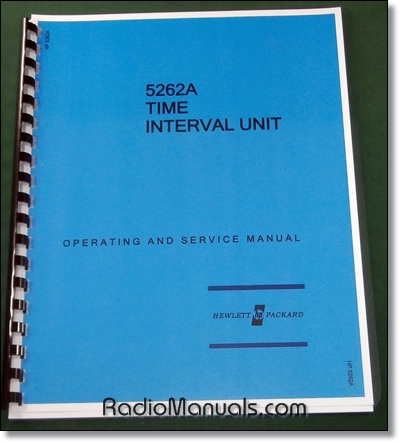 HP 5262A Operation and Maintenance Manual HP 5262A Operation and Maintenance Manual