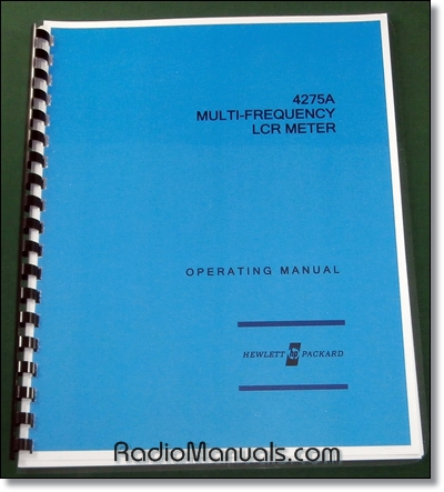 HP 4275A Operating Manual HP 4275A Operating Manual