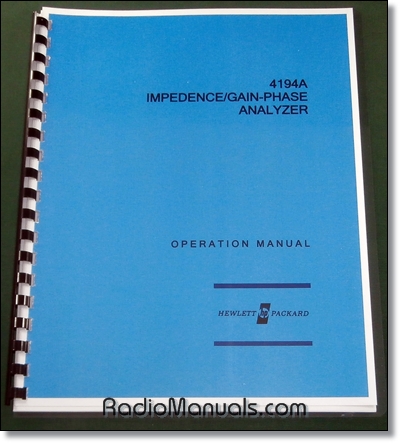 HP 4194A Operation Manual