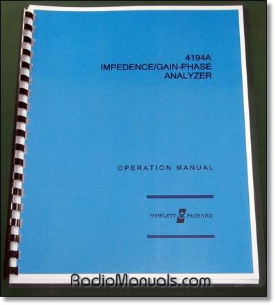 HP 4194A Operation Manual HP 4194A Operation Manual
