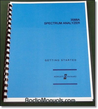 HP 3588A "Getting Started" Guide HP 3588A "Getting Started" Guide
