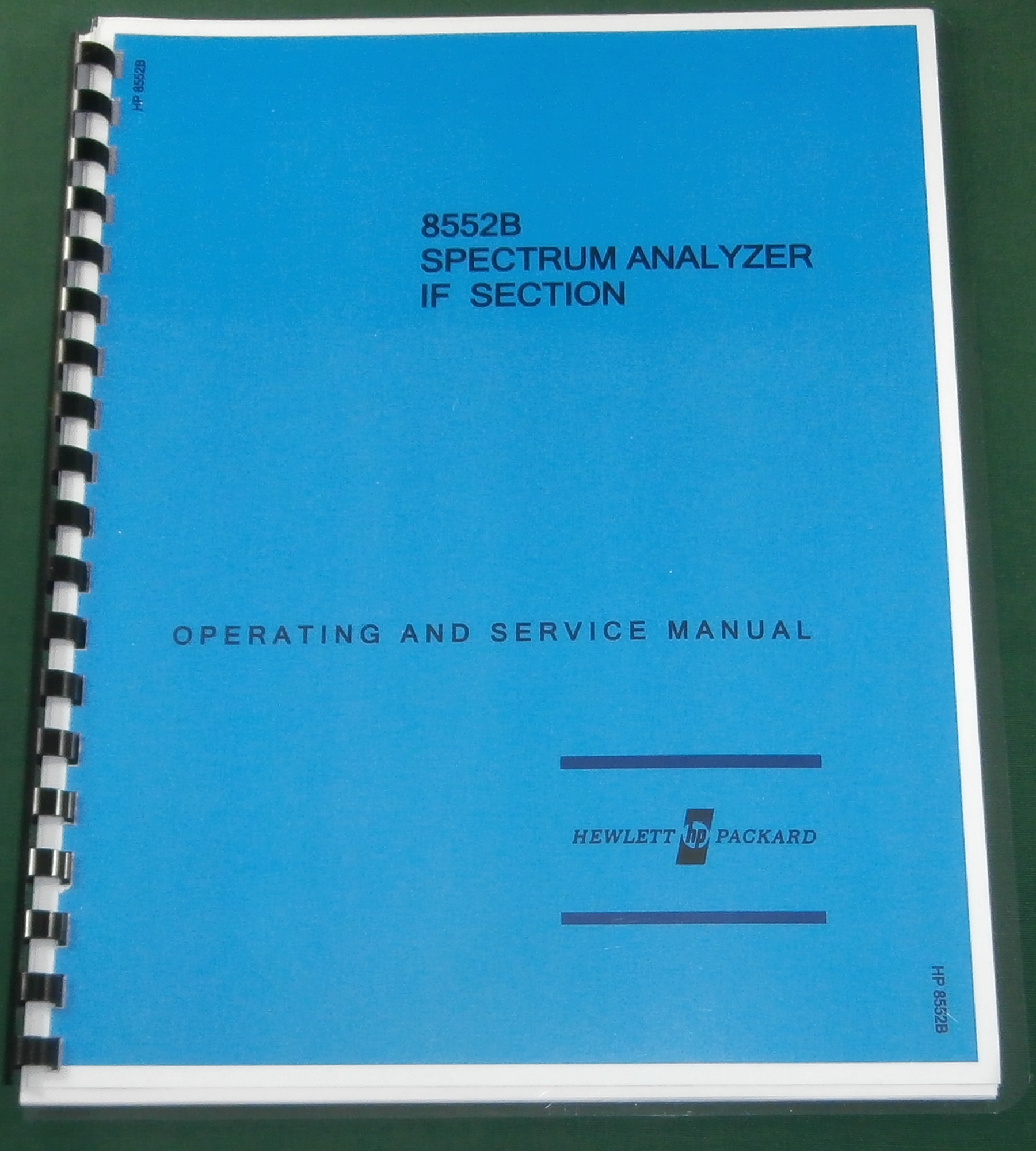 HP 8552B Service & Operation Manual HP 8552B Service & Operation Manual