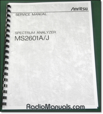 Anritsu MS2601A/J Service Manual