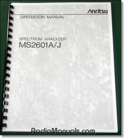 Anritsu MS2601A/J Operation Manual