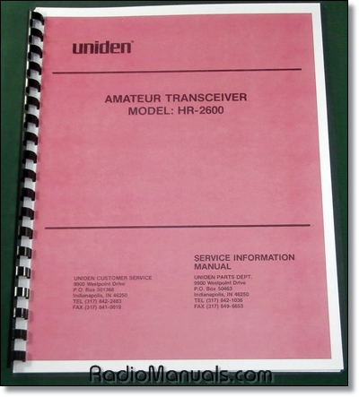 Uniden HR-2600 Service Manual
