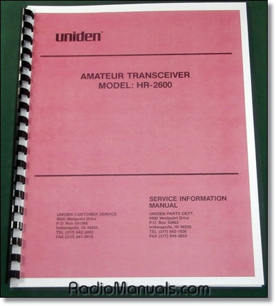 Uniden HR-2600 Service Manual - Click Image to Close