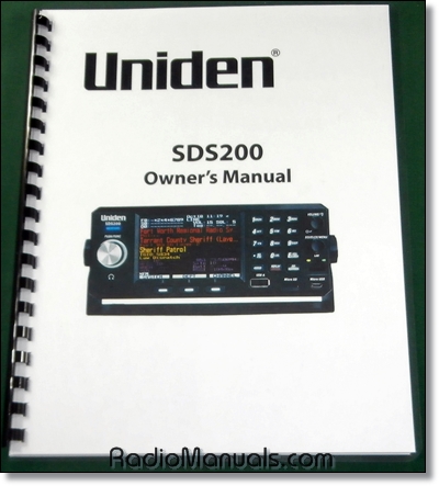 Uniden SDS200 Instruction Manual - Click Image to Close