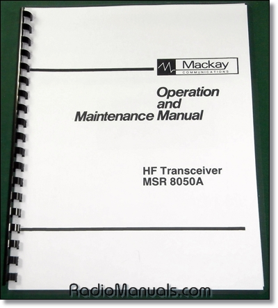 Mackay MSR 8050A Operation & Maintenance Manual - Click Image to Close