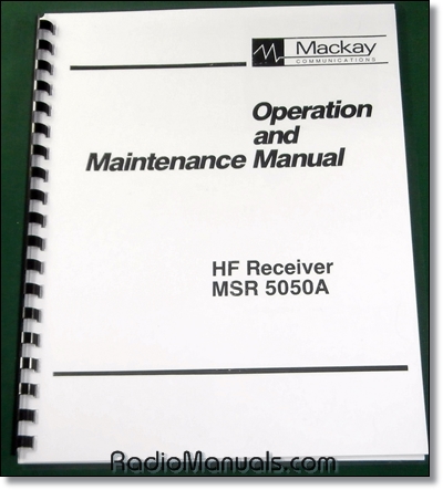 Mackay MSR 5050A Operation & Maintenance Manual