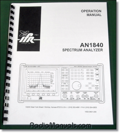 IFR AN1840 Operations Manual