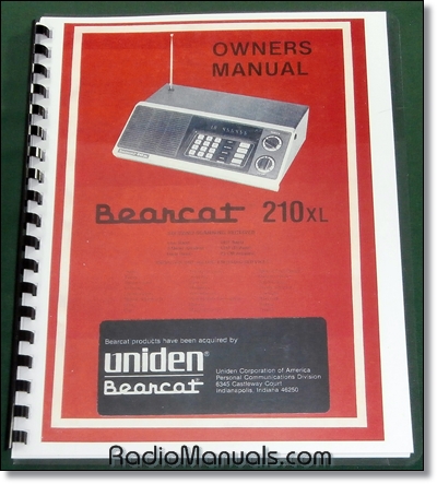 Uniden Bearcat 210XL Instruction Manual