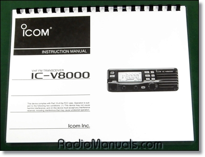 ICOM IC-V8000 Instruction Manual