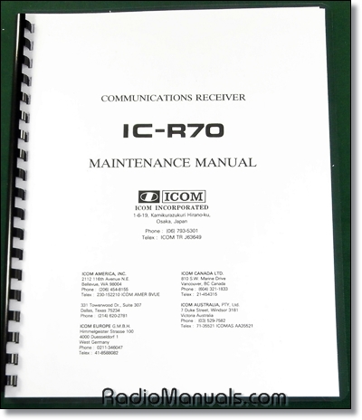 Icom IC-R70 Service Manual Icom IC-R70 Service Manual