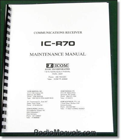 Icom IC-R70 Service Manual - Click Image to Close