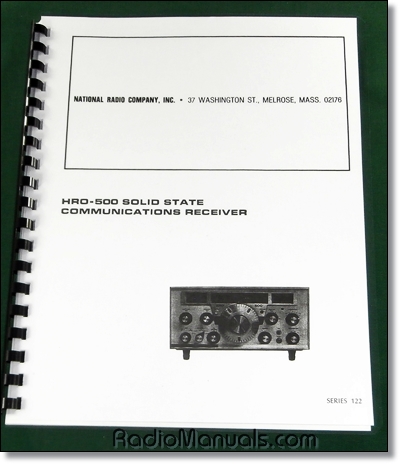 National HRO-500 Instruction Manual - Click Image to Close