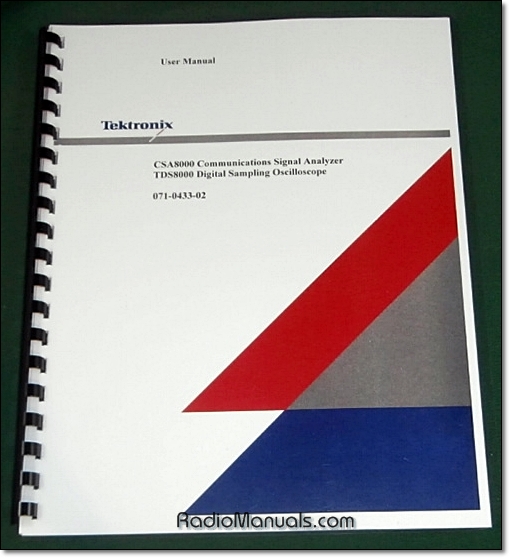 Tektronix CSA8000 / TDS8000 User Manual Tektronix CSA8000 / TDS8000 User Manual