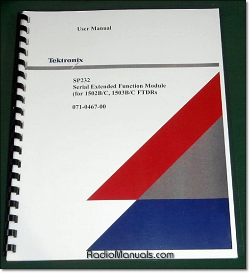 Tektronix SP232 User Manual Tektronix SP232 User Manual