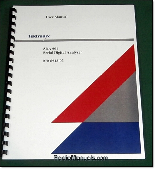 Tektronix SDA 601 User Manual Tektronix SDA 601 User Manual