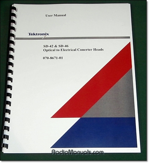 Tektronix SD-42 / SD-46 User Manual Tektronix SD-42 / SD-46 User Manual