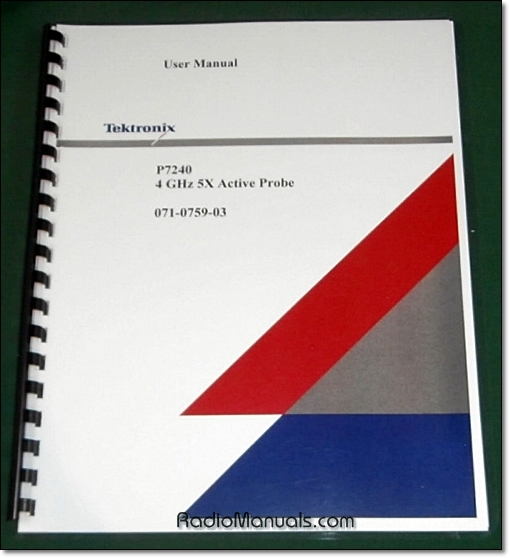 Tektronix P7240 User Manual Tektronix P7240 User Manual
