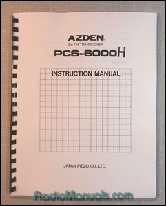 AZDEN PCS-6000H Instruction Manual