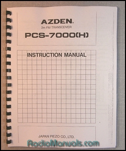 AZDEN PCS-7000H Instruction Manual