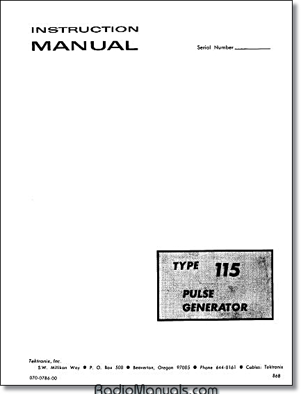 w/11"X17" Foldouts & Plastic Covers Tektronix 5441 Operators Manual 