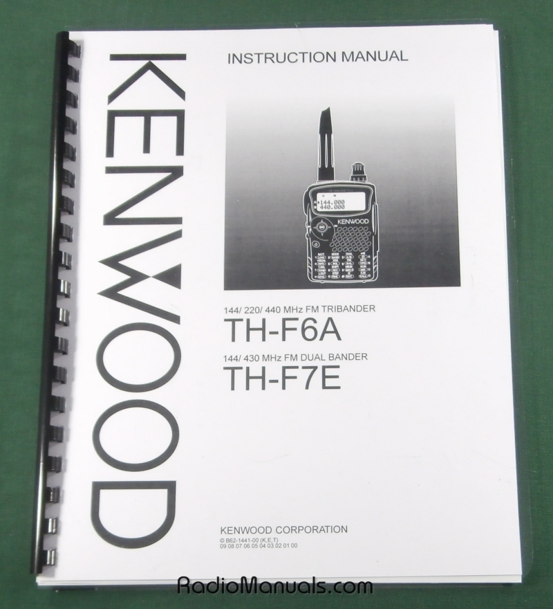 Kenwood TH-F6A Instruction Manual