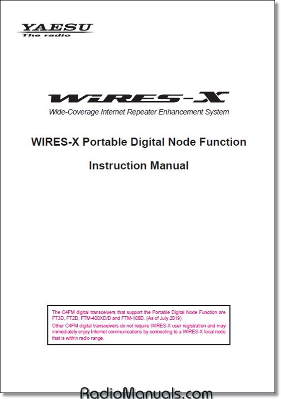 WIRES-X Portable Digital Node Function Instruction Manual