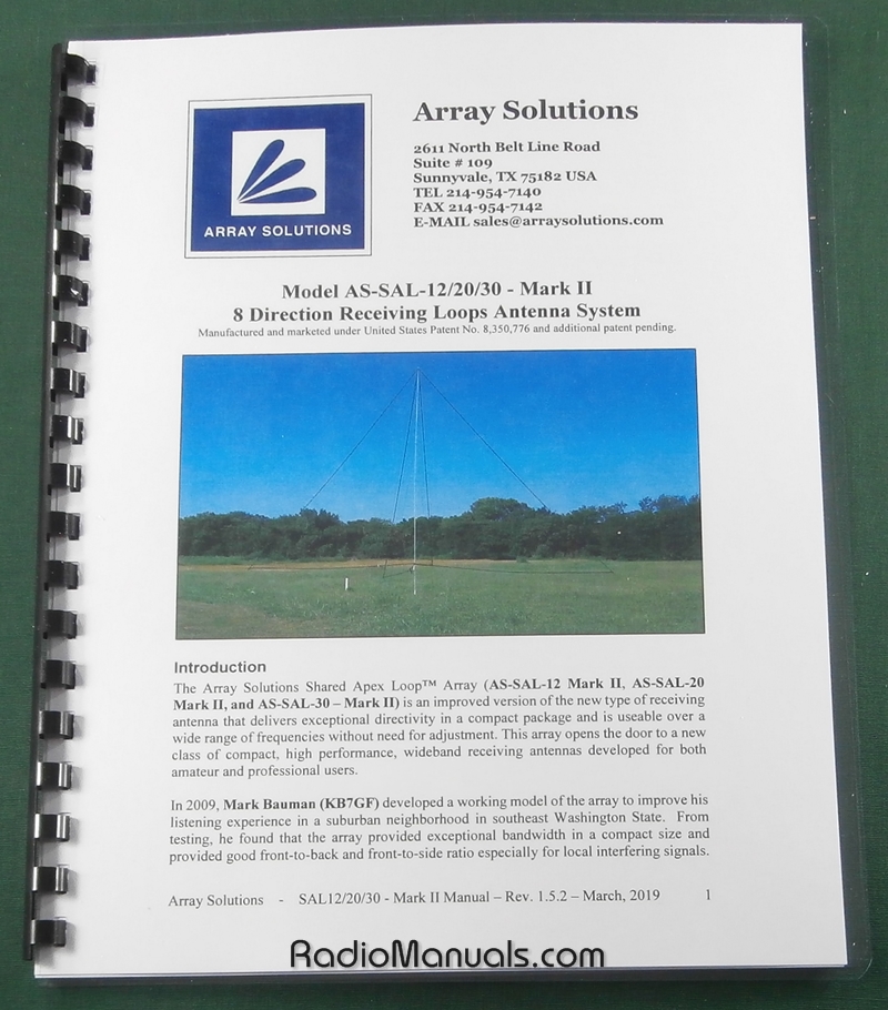 AS-SAL 12/20/20 MK II Instruction & Assembly Manual